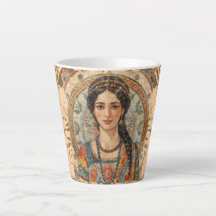 Vintage, Antikes Griechenland Frauen Stil, Mosaik, Milchtasse