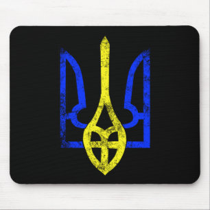 Vintage Antikes Tryzub Ukrainisches Symbol Ukraine Mousepad