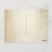 Vintage antikkalligraphische botanische Darstellun Postkarte (Rückseite)