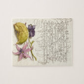 Vintage antikkalligraphische botanische Darstellun Puzzle (Horizontal)