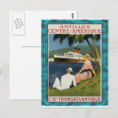 Vintage Antillen Postkarte (Vorne/Hinten)