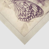 Vintage Antiphlogie Sepia Butterfly Seidenpapier (Ausschnitt)