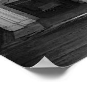 Vintage Antique Fireplace Black And White Photo Poster (Ecke)