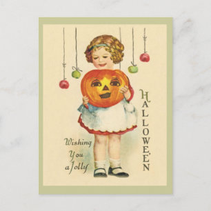 Vintage-Antique Halloween-Design Grußkarte JOL Postkarte