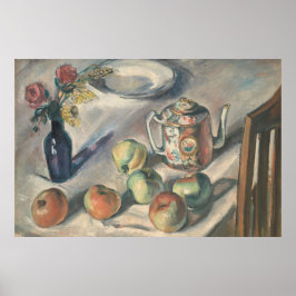 Vintage Antique Kitchen Table Still-Life Poster