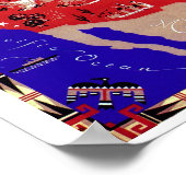 Vintage Antique Map USA, USA Poster (Ecke)