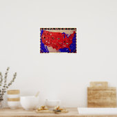 Vintage Antique Map USA, USA Poster (Küche)