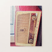 VINTAGE ANTIQUE PINK RADIO JIGSAW PUZZLES PUZZLE (Vertikal)