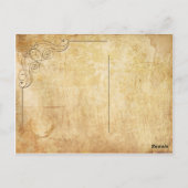 Vintage Antiquitäten Postkarte (Rückseite)