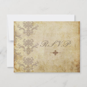 Vintage-Antworten erfordern 5x7 Hochzeitseinladung RSVP Karte