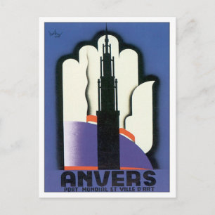 Vintage Anvers Antwerpen Postkarte