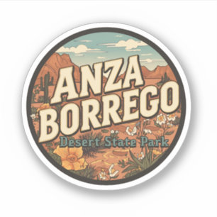 Vintage Anza Borrego Desert State Park Wüstengesch Aufkleber