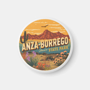 Vintage Anza Borrego Desert State Park Wüstengesch Magnet