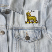 Vintage Anzeichen des Diakoms, Aries the Ram Button (Beispiel)