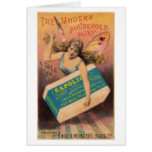 Vintage Anzeige - die moderne Haushalts-Fee,