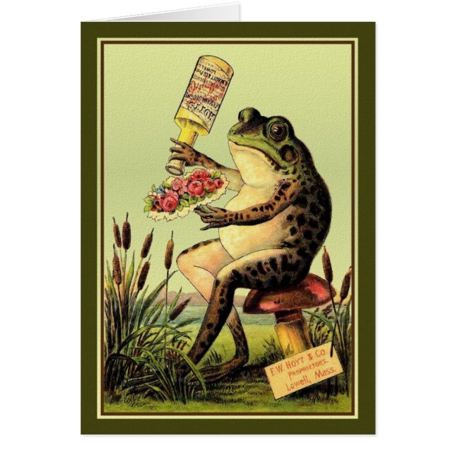 Vintage Anzeige - Frosch parfümiert einen (Vorne)