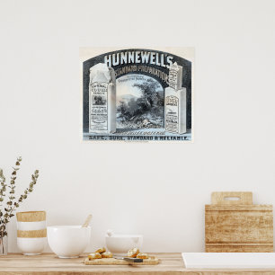 Vintage-Anzeige für Hunnewells Standardpräparate Poster