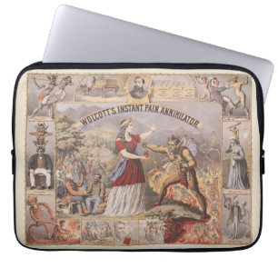 Vintage-Anzeige für Wolcotts sofortigen Schmerzver Laptopschutzhülle