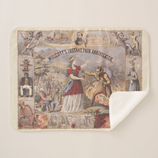Vintage-Anzeige für Wolcotts sofortigen Schmerzver Sherpadecke (Vorderseite (Horizontal))