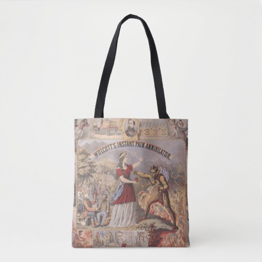 Vintage-Anzeige für Wolcotts sofortigen Schmerzver Tasche (Vorderseite)