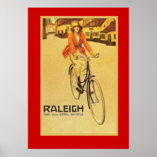Vintage Anzeige, Raleigh-Fahrräder Poster