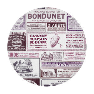 Vintage Anzeigen in der französischen Zeitung 1910 Schneidebrett