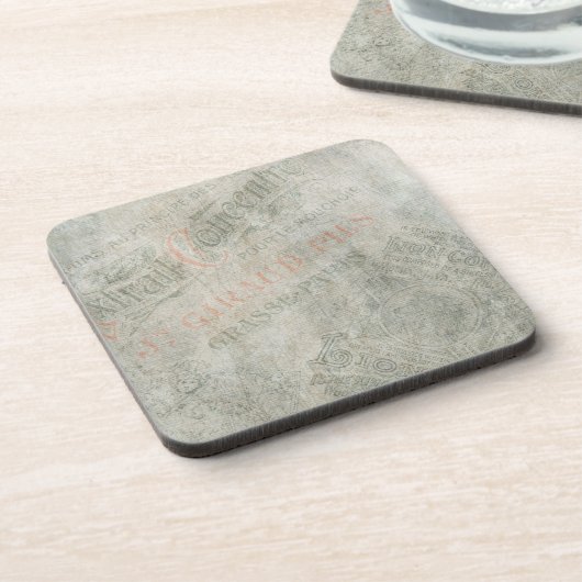 Vintage Anzeigenkollektion für Paris Untersetzer (Linke Seite)