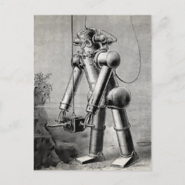 Vintage Anzug-Illustration Postkarte