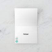 Vintage Anzüge Badehose an der Küste Dankeskarte (Innenseite)