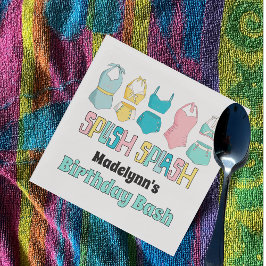 Vintage Anzüge Badewanne Badehose Schwimmbad Party Serviette