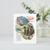 Vintage Anzüge im Badebereich Postkarte (Stehend Vorderseite)