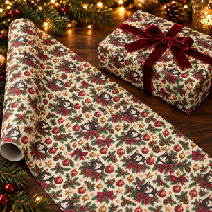 Vintage-Anzugkatze-Weihnachts-Geschenkpapier Geschenkpapier