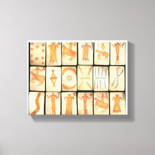 "Vintage Apache Drawings" Leinwanddruck (Vorderseite)