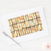 "Vintage Apache-Spielkarten" Rechteckiger Aufkleber (Umschlag)