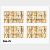 "Vintage Apache-Spielkarten" Rechteckiger Aufkleber (Blatt)