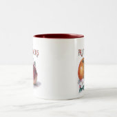 Vintage Äpfel mit Blume Die Obstbauern Zweifarbige Tasse (Mittel)