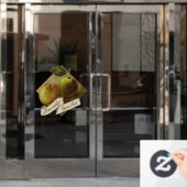 Vintage Äpfel Retro Fruchtsaftrestaurant Fensteraufkleber (Büro Tür)