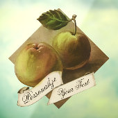 Vintage Äpfel Retro Fruchtsaftrestaurant Fensteraufkleber (Blatt 3)