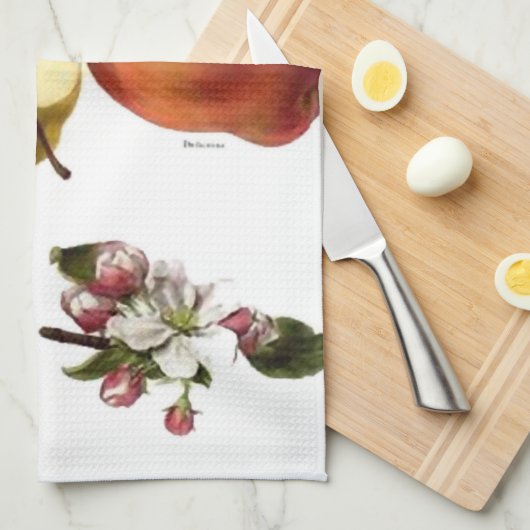 Vintage Äpfel Teetuch Geschirrtuch (Viertel Falte)