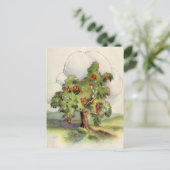 Vintage Apfelbaum Postkarte (Stehend Vorderseite)