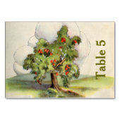 Vintage Apfelbaum Tischnummer (Rückseite)