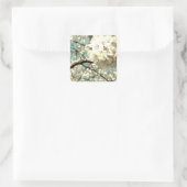 Vintage Apfelblüte Quadratischer Aufkleber (Tasche)