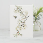 Vintage Apfelblütendarstellung Einladung (Stehend Vorderseite)