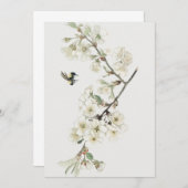 Vintage Apfelblütendarstellung Einladung (Vorne/Hinten)