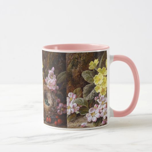 Vintage Apfelblütenprirosen und Vogelnest Tasse (Rechts)