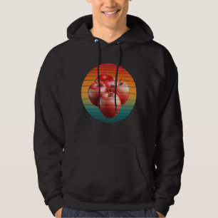Vintage Apfelfrüchte gesunde Nahrung Hoodie