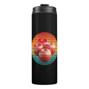 Vintage Apfelfrüchte gesunde Nahrung  Thermosbecher