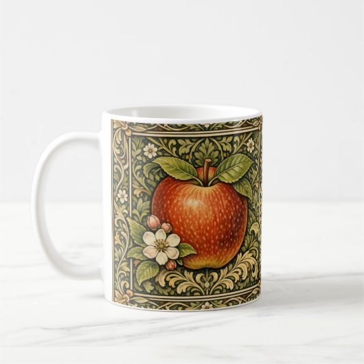 Vintage Apfelmalerei  Kaffeetasse (Links)