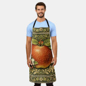 Vintage Apfelmalerei  Schürze (Getragen)