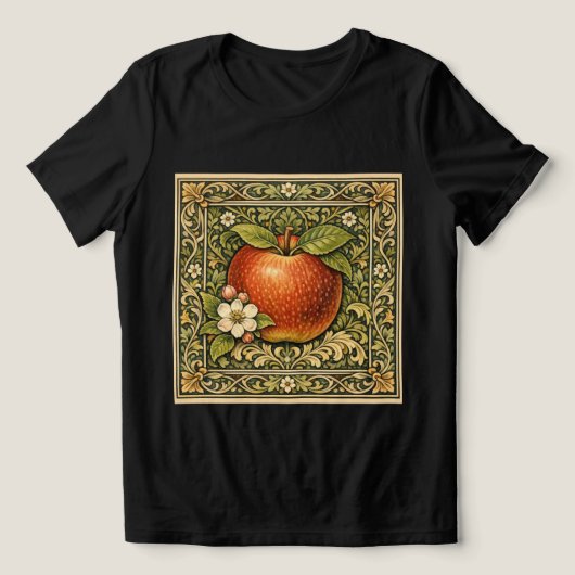 Vintage Apfelmalerei  Tri-Blend Shirt (Design Vorderseite)